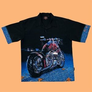 Vintage Y2K Dragonfly Roadhouse AOP Motorbike Graphic Eric Herrmann XXL